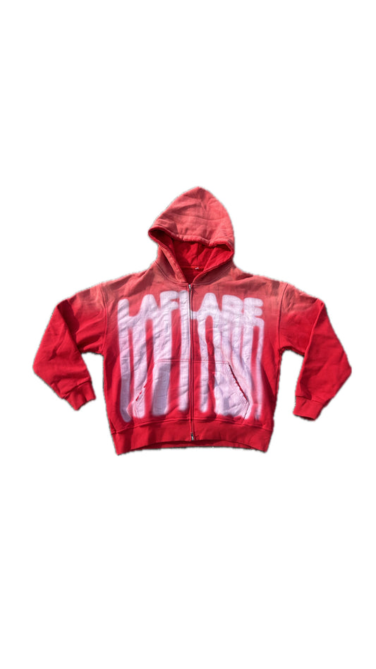 CRIMSOM LAFLARE ZIP UP HOODIE
