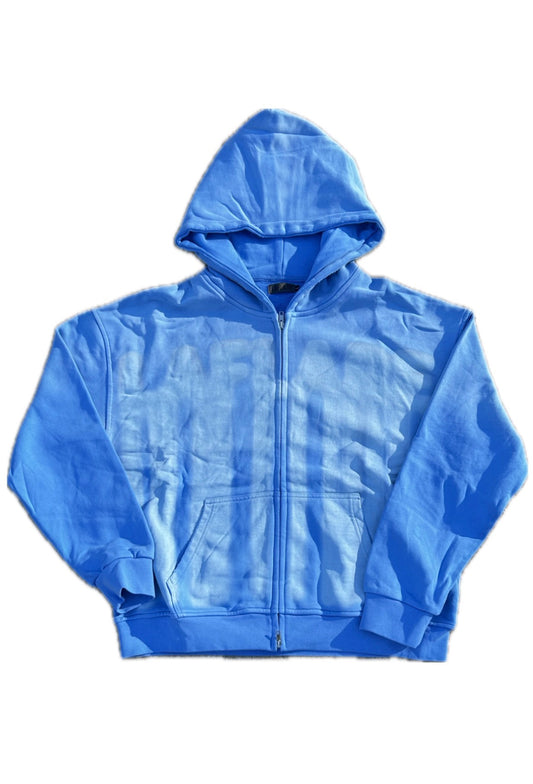 ULTRA BLUE LAFLARE ZIP UP HOODIE